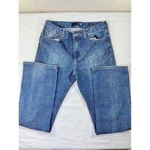 Seven 7 Studio Women's Blue Denim Jeans Size 10 Straight Stretch Comfort Casual